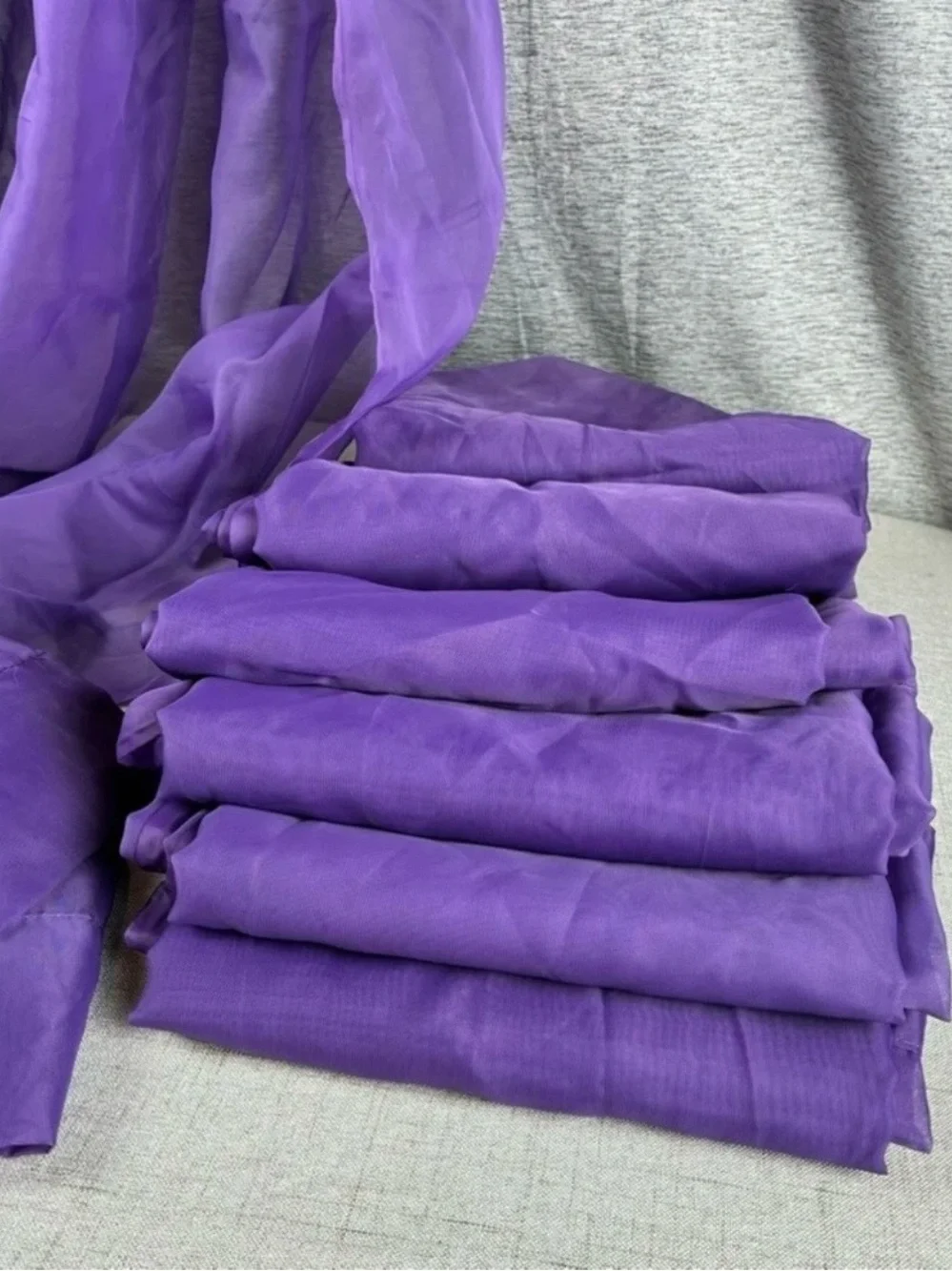 Purple Sheer Curtain Light Window Panels Rod Pockets Amethyst 58